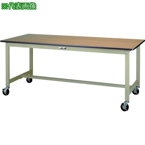 ■ヤマテック 軽量作業台 ワークテーブル300シリーズ 移動式 W1800&times;D750&times;H740mm 木目柄/ヤマテックグリーン〔品番:SWPC1875MG〕【1329135:0】[法人・事業所限定][外直送元][店頭受取不可]｜ホームセンターバロー　店
