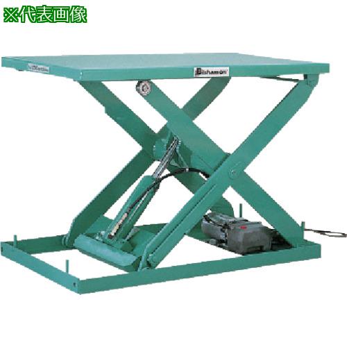 ■Bishamon テーブルリフト 1TON フットスイッチ 均等荷重1000kg 揚程1200mm テーブル寸法2000&times;1300mm〔品番:AX100YJF〕【1336331:0】[送料別途見積り][法人・事業所限定][外直送][店頭受取不可]｜ホームセンターバロー　店
