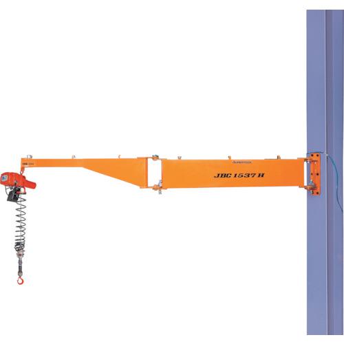 ■スーパー 二速選択型(スライドグリップ)電動チェーンブロック付ジブクレーン 柱取付・シンプル型 定格荷重0.16t アーム長さ3.6m〔品番:JBCS1637H〕【1338814:0】[送料別途見積り][法人・事業所限定][外直送][店頭受取不可]｜ホームセンターバロー　店
