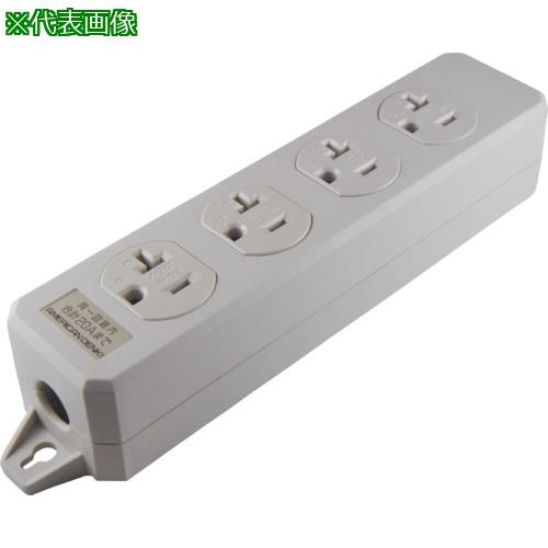 ■アメリカン電機 平刃形 OAタップ4ケ口 コ-ドナシ 接地2P20A125V〔品番:KU0060〕【1347250:0】[送料別途見積り][掲外取寄][店頭受取不可]