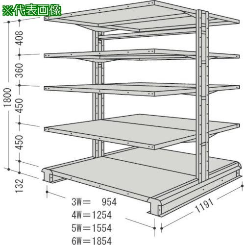 ■NF キャンチラック複式1連W954D1191H1800F5〔品番:CR63LW5〕【1352343:0】[送料別途見積り][法人・事業所限定][外直送][店頭受取不可]｜ホームセンターバロー　店