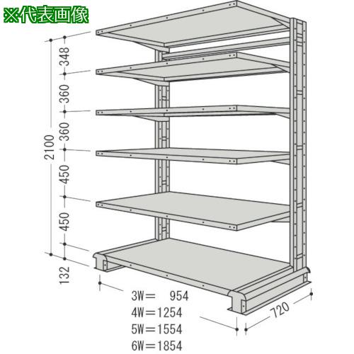 ■NF キャンチラック単式増結1連W954D720H2100F6〔品番:CR73LS6B〕【1352373:0】[送料別途見積り][法人・事業所限定][外直送][店頭受取不可]｜ホームセンターバロー　店