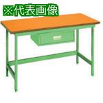 ■OS 中量作業台 木製天板 間口1200&times;奥行750&times;高さ750mm 引出し付き〔品番:NBW1273〕【1356330:0】[法人・事業所限定][直送元][店頭受取不可]｜ホームセンターバロー　店