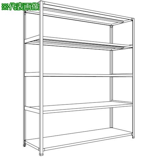 ■NF 軽量開放棚 中棚ボルトレスタイプW1800D600H2100F5〔品番:LA76L15〕【1357019:0】[送料別途見積り][法人・事業所限定][外直送][店頭受取不可]