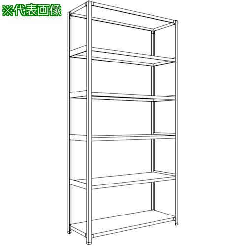 ■NF 軽量開放棚 中棚ボルトレスタイプW1200D450H2400F6〔品番:LA84S16〕【1357083:0】[送料別途見積り][法人・事業所限定][外直送][店頭受取不可]｜ホームセンターバロー　店