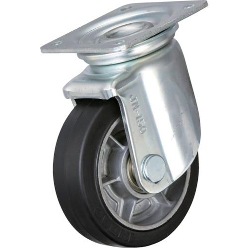 ■イノアック 重荷重用キャスター ゴム車輪 旋回金具付 Φ150〔品番:HR150WJ〕【1357212:0】[送料別途見積り][掲外取寄][店頭受取不可]｜ホームセンターバロー　店