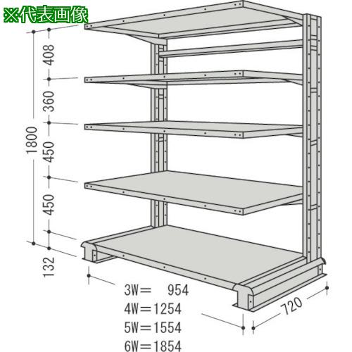 ■NF キャンチラック単式1連W954D720H1800F5〔品番:CR63LS5〕【1358706:0】[送料別途見積り][法人・事業所限定][外直送][店頭受取不可]