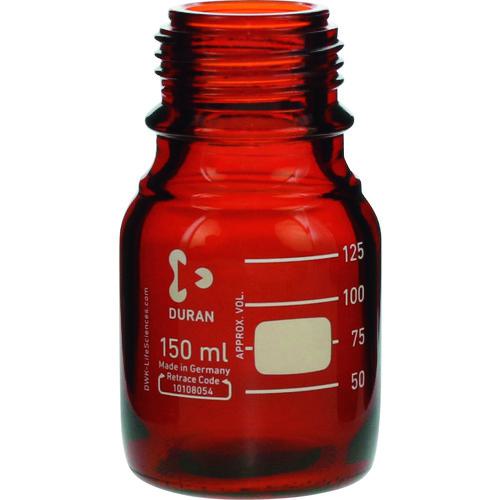 ■SIBATA 耐熱ねじ口びん 茶褐色 びんのみ 150mL 10入〔品番:0172101504A〕【1360053:0】[送料別途見積り][掲外取寄][店頭受取不可]