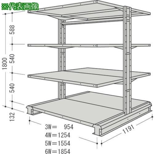 ■NF キャンチラック複式1連W1254D1191H1800F4〔品番:CR64LW4〕【1361854:0】[送料別途見積り][法人・事業所限定][外直送][店頭受取不可]｜ホームセンターバロー　店