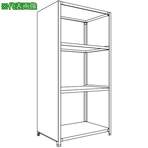 ■NF 背板・側板付軽量物品棚W900D600H1800F4〔品番:LA63L24〕【1363401:0】[送料別途見積り][法人・事業所限定][外直送][店頭受取不可]