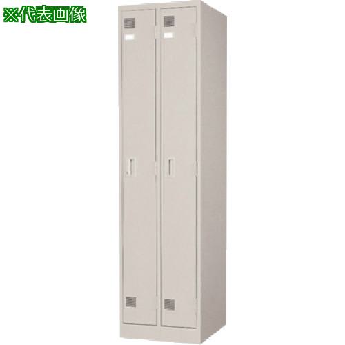 ■東洋 スタンドロッカー(2連)〔品番:LK2STNG〕【1365661:0】[送料別途見積り][法人・事業所限定][外直送][店頭受取不可]
