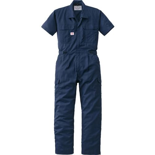 ■AUTO-BI SS(春夏)モデル 半袖つなぎ服2301-001ネイビーブルー-S〔品番:2301001S〕【1366383:0】[送料別途見積り][掲外取寄][店頭受取不可]