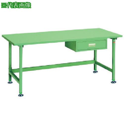 ■OS 中量作業台 スチール天板 間口1800×奥行750×高さ750mm 引出し付き〔品番:NBS1873〕【1367354:0】[法人・事業所限定][直送元][店頭受取不可]