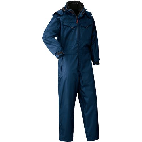 ■AUTO-BI 防水防寒つなぎ服870-001ネイビーブルー-6L〔品番:8700016L〕【1369858:0】[送料別途見積り][掲外取寄][店頭受取不可]