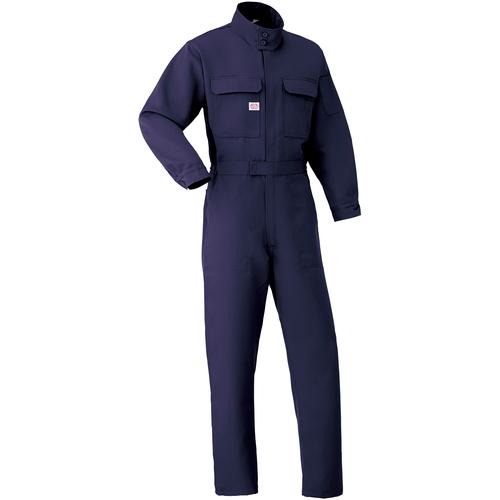 ■AUTO-BI 通年モデル 耐酸つなぎ服6100-001ネイビーブルー-4L〔品番:61000014L〕【1370889:0】[送料別途見積り][掲外取寄][店頭受取不可]