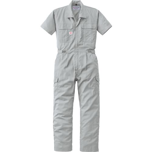 ■AUTO-BI SS(春夏)モデル 半袖つなぎ服2301-008シルバーグレー-LL〔品番:2301008LL〕【1371084:0】[送料別途見積り][掲外取寄][店頭受取不可]