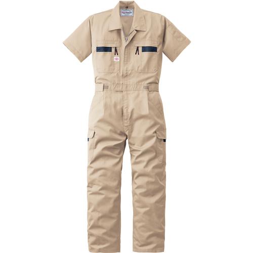 ■AUTO-BI SS(春夏)モデル 半袖つなぎ服8701-011カーキ-M〔品番:8701011M〕【1371203:0】[送料別途見積り][掲外取寄][店頭受取不可]｜ホームセンターバロー　店