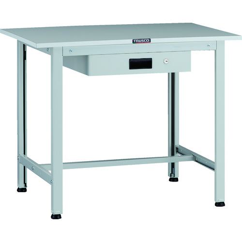 ■TRUSCO 軽荷重作業台(200kg)AO型 900X600XH740 薄型1段引出付 ホワイト色〔品番:AOR0960UDK1〕【1371692:0】[法人・事業所限定][直送元][店頭受取不可]