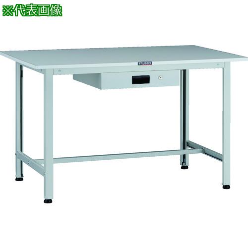 ■TRUSCO 軽荷重作業台(200kg)AO型 1200X600XH740 薄型1段引出付 ホワイト色〔品番:AOR1260UDK1〕【1371694:0】[法人・事業所限定][直送元][店頭受取不可]