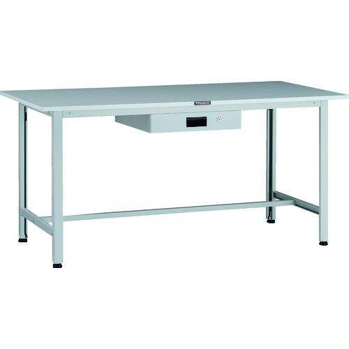■TRUSCO 軽荷重作業台(200kg)AO型 1500X750XH740 薄型1段引出付 ホワイト色〔品番:AOR1575UDK1〕【1371697:0】[法人・事業所限定][直送元][店頭受取不可]｜ホームセンターバロー　店