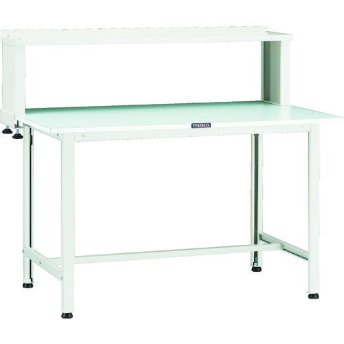 ■TRUSCO 軽荷重作業台(200kg)AO型 1200X750XH1044(全高) 上棚付 ホワイト色〔品番:AOR1275YURB〕【1371713:0】[法人・事業所限定][直送元][店頭受取不可]