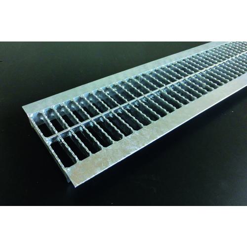 ■奥岡 スチール製 U字溝用 グレーチング 溝幅240用 中間目 ノンスリップ〔品番:OKUNM32419〕【1371987:0】[送料別途見積り][法人・事業所限定][直送][店頭受取不可]