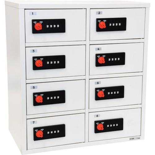 ■エーコー 一時保管庫(非耐火) LKロッカー ダイヤルナンバーリゼロロック式 2列4段 LK-508〔品番:LK508〕【1373790:0】[送料別途見積り][法人・事業所限定][直送][店頭受取不可]