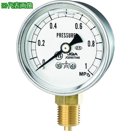 ■右下 グリセリン入圧力計 圧力レンジ0~1.6MPa 接続部サイズG1/4B〔品番:GLT111.6MPA〕【1375027:0】[送料別途見積り][掲外取寄][店頭受取不可]