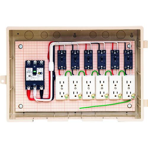 ■未来 屋外電力用仮設ボックス (漏電しゃ断器・分岐ブレーカ・コンセント内蔵)〔品番:156C4〕【1397052:0】[送料別途見積り][掲外取寄][店頭受取不可]｜ホームセンターバロー　店