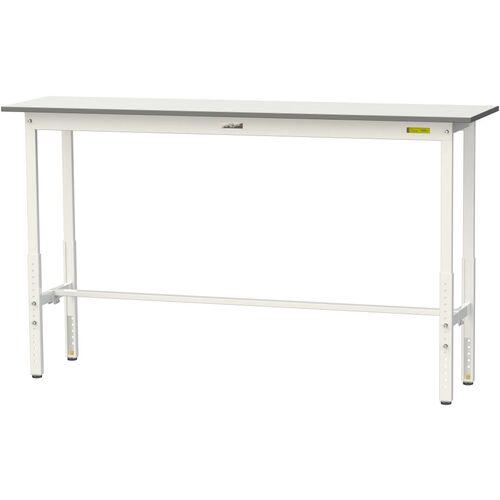 ■ヤマテック 軽量作業台 ワークテーブル150シリーズ 高さ調整タイプ 低圧メラミン天板 W1800×D450×H900~1200mm シルキーホワイト〔品番:SUPAH1845WW〕【1398721:0】[法人・事業所限定][直送元][店頭受取不可]