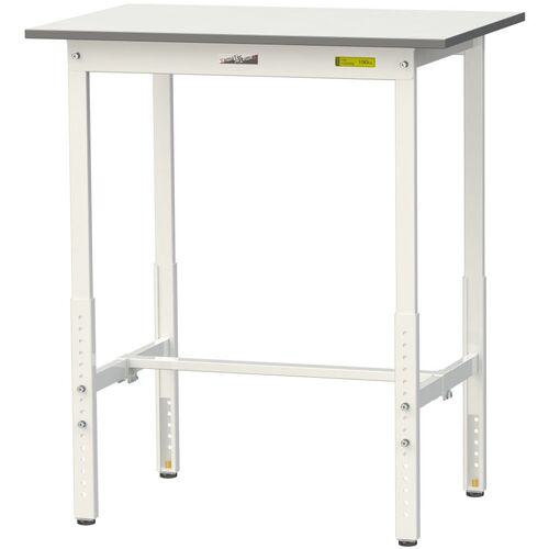 ■ヤマテック 軽量作業台 ワークテーブル150シリーズ 高さ調整タイプ 低圧メラミン天板 W900×D600×H900~1200mm シルキーホワイト〔品番:SUPAH960WW〕【1399834:0】[法人・事業所限定][直送元][店頭受取不可]