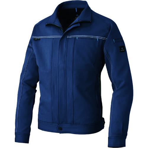 ■アイトス 長袖ブルゾン デニムブルー 4L〔品番:609010184L〕【1429576:0】[送料別途見積り][掲外取寄][店頭受取不可]
