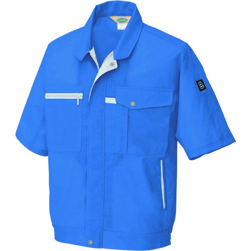 ■アイトス 半袖ブルゾン(男女兼用) ロイヤルブルー 4L〔品番:53610064L〕【1437496:0】[送料別途見積り][掲外取寄][店頭受取不可]