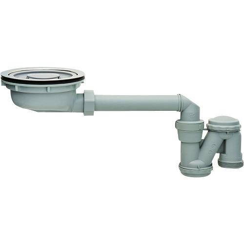 ■SANEI 流し台薄型トラップ〔品番:H6562S〕【1441872:0】[送料別途見積り][掲外取寄][店頭受取不可]