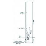■Panasonic 街路灯用ポール〔品番:YD4561〕【1446767:0】[送料別途見積り][掲外取寄][店頭受取不可]