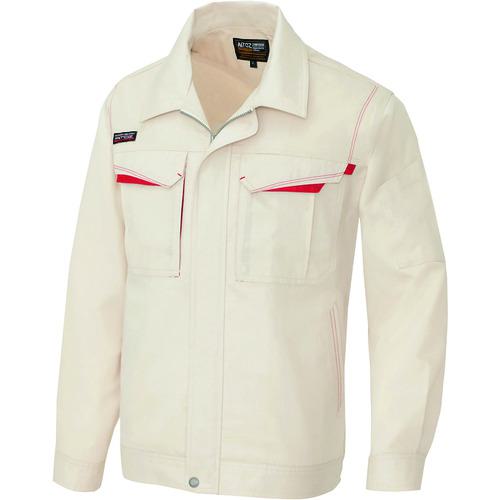■アイトス 長袖サマーブルゾン(男女兼用) ベージュ×ワインレッド 6L〔品番:55500026L〕【1447012:0】[送料別途見積り][掲外取寄][店頭受取不可] 6,014円