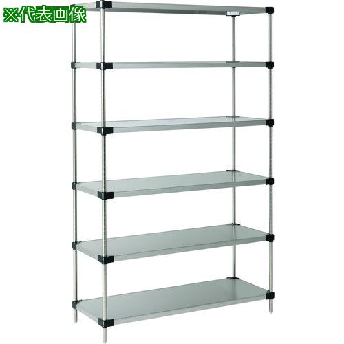 ■ERECTA スーパーシリーズ・430ソリッドシェルフ LSS760 間口759mm&times;奥行614mm&times;高さ2197mm DB付 5段〔品番:LSS760P2200W5〕【1459016:0】[送料別途見積り][法人・事業所限定][外直送][店頭受取不可]｜ホームセンターバロー　店