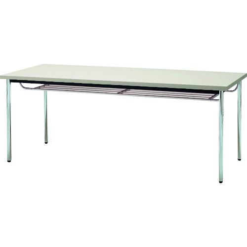 ■TOKIO ミーティングテーブル 丸脚棚付 1800&times;750mm ニューグレー ネオグレー〔品番:TD1875TM〕【1459859:0】[送料別途見積り][法人・事業所限定][外直送][店頭受取不可]｜ホームセンターバロー　店