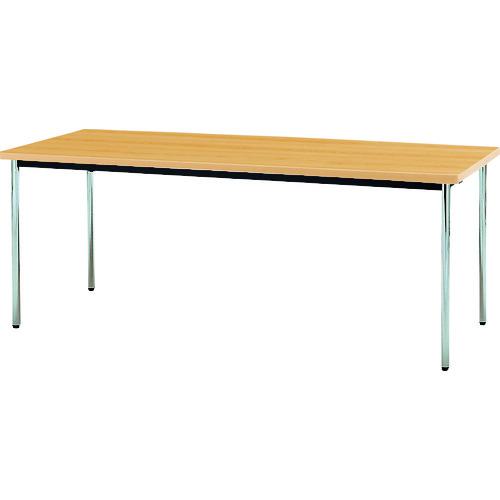 ■TOKIO ミーティングテーブル 丸脚 1500mmX750mm メープル〔品番:TDS1575MMP〕【1459910:0】[送料別途見積り][法人・事業所限定][外直送][店頭受取不可]
