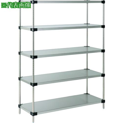 ■ERECTA スーパーシリーズ・430ソリッドシェルフ LSS760 間口759mm&times;奥行614mm&times;高さ2197mm DB付 4段〔品番:LSS760P2200W4〕【1460708:0】[送料別途見積り][法人・事業所限定][外直送][店頭受取不可]｜ホームセンターバロー　店