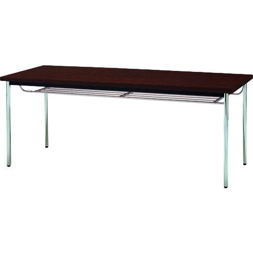 ■TOKIO ミーティングテーブル 丸脚棚付 1800×600mm ローズ ローズ〔品番:TD1860TM〕【1461514:0】[送料別途見積り][法人・事業所限定][外直送][店頭受取不可]