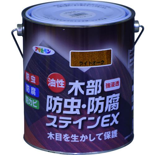 ■アサヒペン 油性木部防虫・防腐ステインEX 1.6L ライトオーク《6缶入》〔品番:525307〕【1462069×6:0】[送料別途見積り][掲外取寄][店頭受取不可]