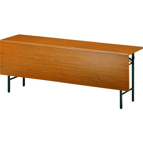 ■TOKIO 折りたたみテーブル 棚付パネル付 1800&times;600mm チーク チーク〔品番:T1860P〕【1462916:0】[送料別途見積り][法人・事業所限定][外直送][店頭受取不可]｜ホームセンターバロー　店