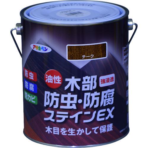 ■アサヒペン 油性木部防虫・防腐ステインEX 1.6L チーク《6缶入》〔品番:525314〕【1463583×6:0】[送料別途見積り][掲外取寄][店頭受取不可]