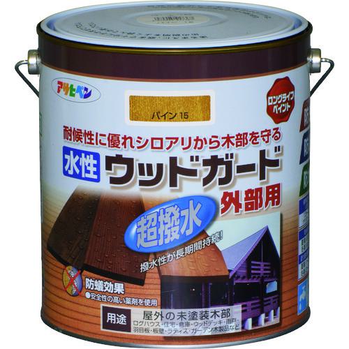 ■アサヒペン 水性ウッドガード外部用3L パイン《4缶入》〔品番:417367〕【1463585×4:0】[送料別途見積り][掲外取寄][店頭受取不可] 30,173円