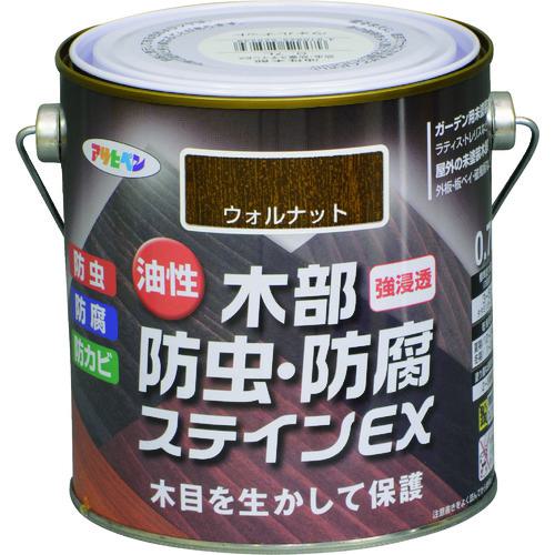 ■アサヒペン 油性木部防虫・防腐ステインEX 0.7L ウォルナット《6缶入》〔品番:525239〕【1463615×6:0】[送料別途見積り][掲外取寄][店頭受取不可]