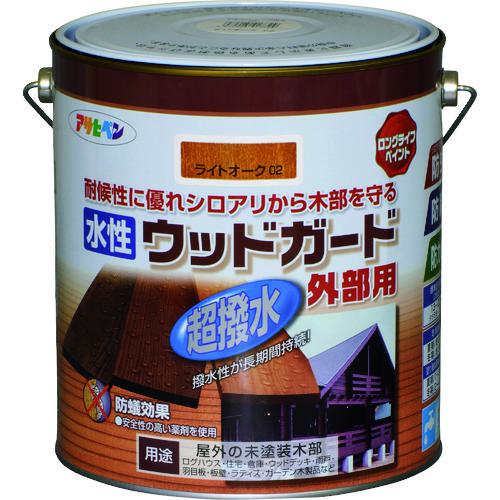 ■アサヒペン 水性ウッドガード外部用3L ライトオーク《4缶入》〔品番:417329〕【1463626×4:0】[送料別途見積り][掲外取寄][店頭受取不可] 30,173円