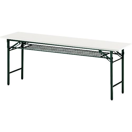 ■TOKIO 折りたたみテーブル 棚付 1500&times;450mm アイボリー アイボリー〔品番:T1545〕【1466131:0】[送料別途見積り][法人・事業所限定][外直送][店頭受取不可]｜ホームセンターバロー　店