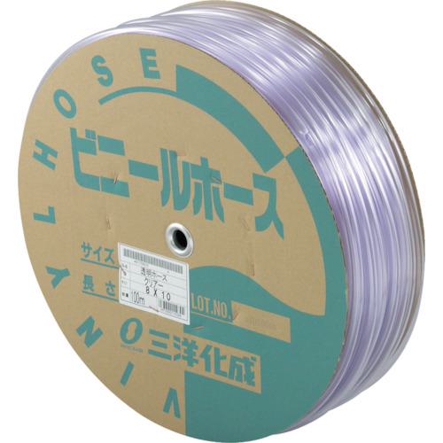 ■サンヨー 透明ホース8×10 100mドラム巻〔品番:TM810D100T〕【1477544:0】[店頭受取不可]