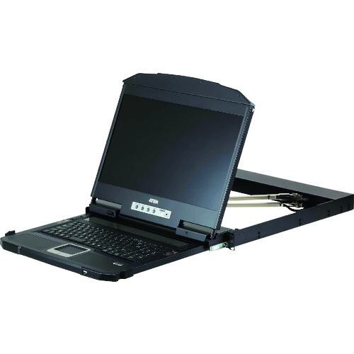 ■ATEN コンソールドロワー/18.5インチワイドLCD/HDMI DVI VGA/ロングレール〔品番:CL3800NWJJL〕【1478190:0】[法人・事業所限定][直送元][店頭受取不可]｜ホームセンターバロー　店